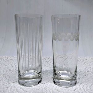 MIKASA | Set of Two Lead Free Crystal Etched Highball Glasses